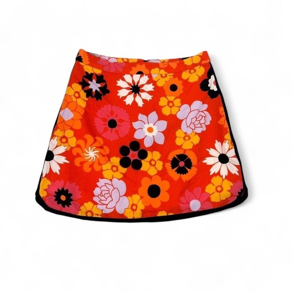 Victoria Beckham orange floral mini shirt Size M